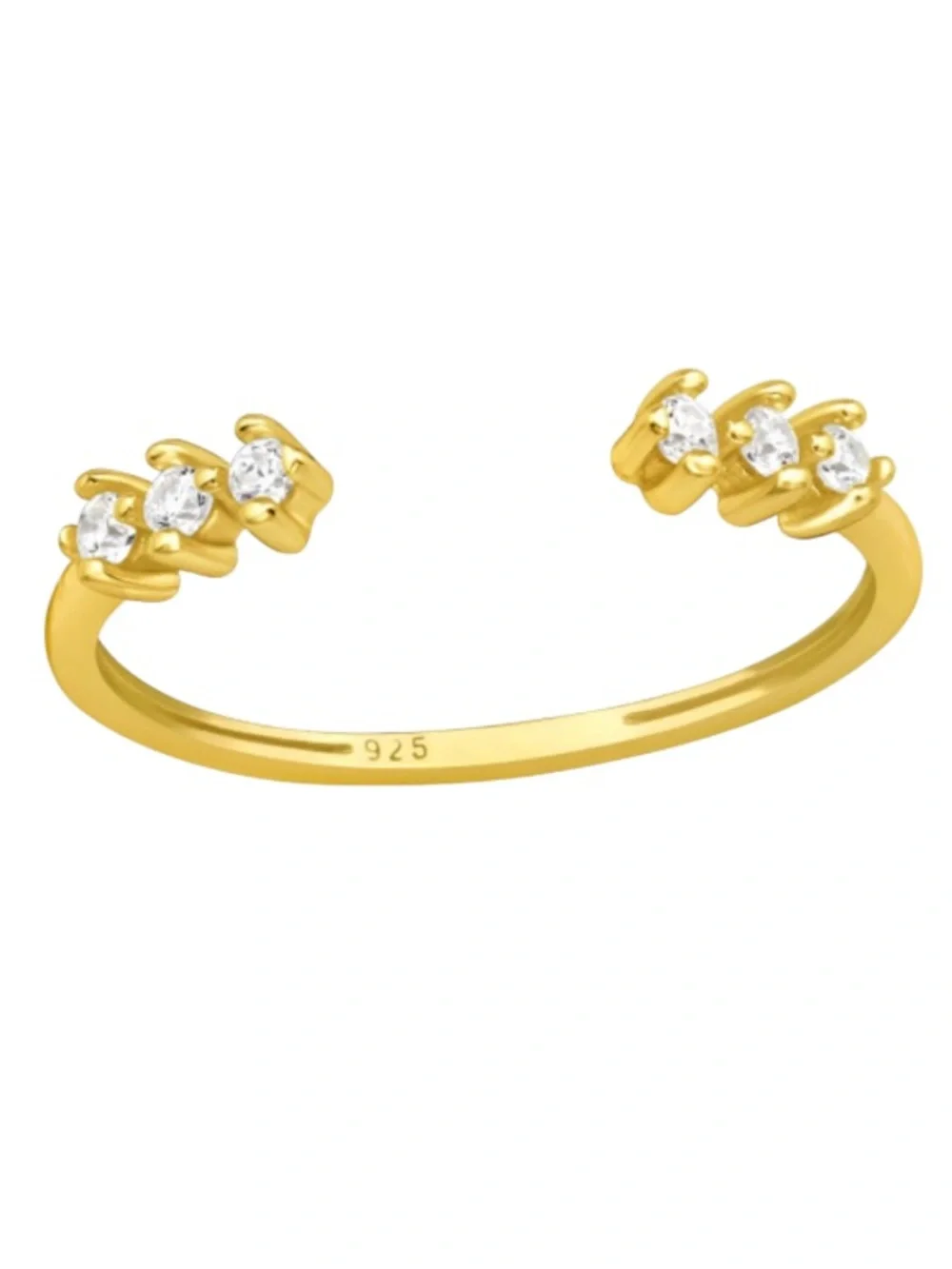 14K Gold Vermeil Adjustable Sparkling Toe Ring
